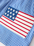 Load image into Gallery viewer, Girls 4th of July Plaid Twirl Dress Bow Smocked
