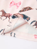Load image into Gallery viewer, Girls Western Horse Bow Pajamas Set Print
