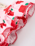 Load image into Gallery viewer, Girls Back To School Apple Twirl Dress Ruffle Flutter Sleeve
