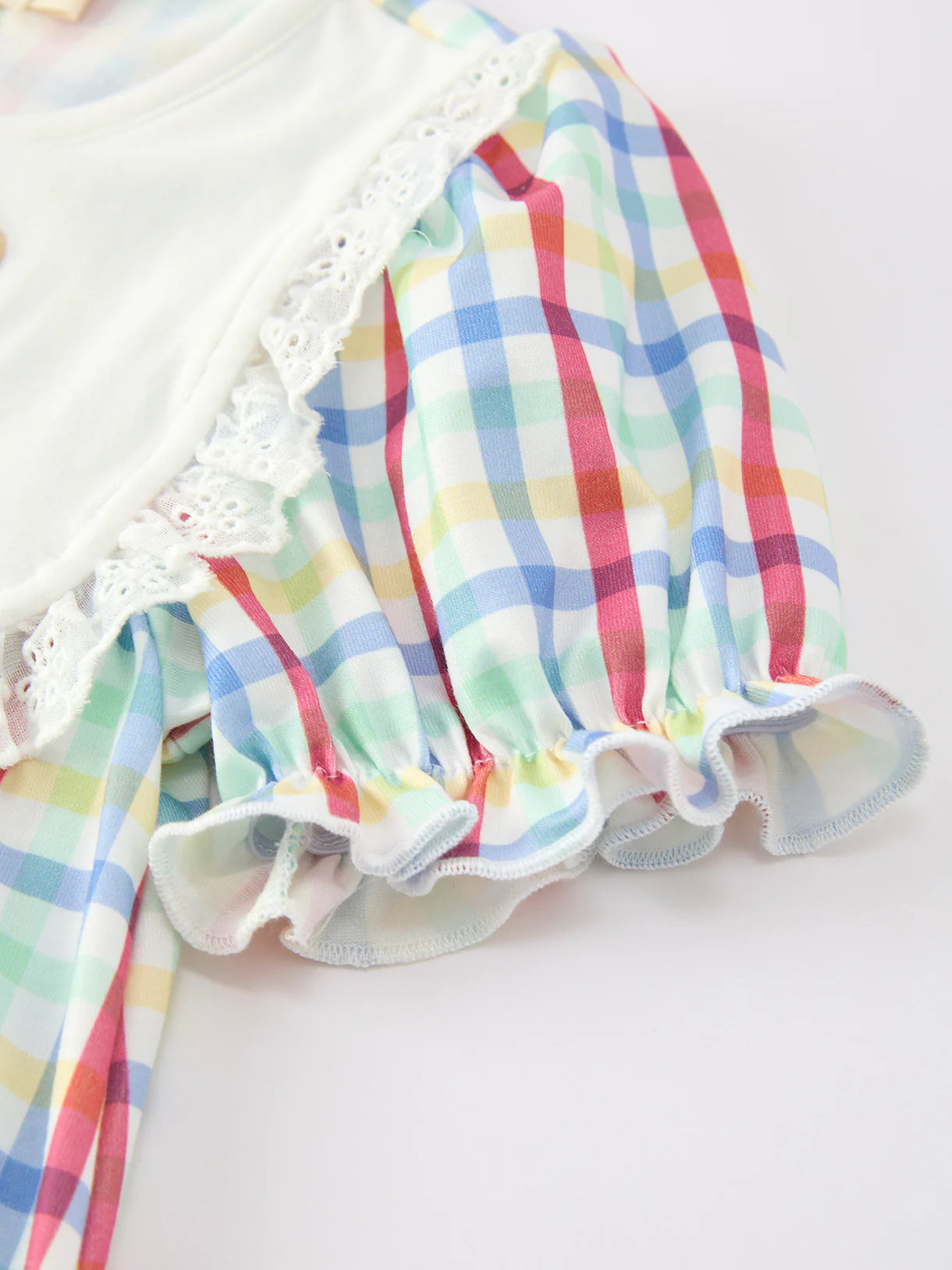 Girls Back To School Dog Plaid Twirl Dress