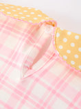 Load image into Gallery viewer, Girls Back To School Pencil Plaid Twirl Dress Bow Petals Collar
