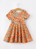 Load image into Gallery viewer, Girls Music Guitar Instrument Short Sleeve Twirl Dress
