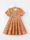 Load image into Gallery viewer, Girls Music Guitar Instrument Short Sleeve Twirl Dress
