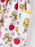 Load image into Gallery viewer, Girls Back To School Apple Bow Pocket Twirl Dress

