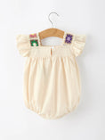 Load image into Gallery viewer, Summer Crochet Square Baby Ruffle Romper
