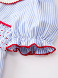 Load image into Gallery viewer, Back to School Apple Chenille Girls Dress Petals Collar
