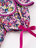 Load image into Gallery viewer, Purple Floral Bow Petals Collar Girls Dress
