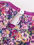 Load image into Gallery viewer, Purple Floral Bow Petals Collar Girls Dress
