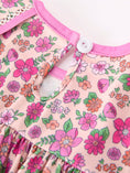 Load image into Gallery viewer, Pink Floral Bow Petals Collar Girls Dress
