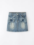 Load image into Gallery viewer, Denim Bow Girls Skirt
