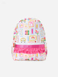 Load image into Gallery viewer, Back to School Print Girls Backpack Ruffle Bag
