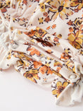 Load image into Gallery viewer, Fall Orange Floral Baby Bubble Petals Collar
