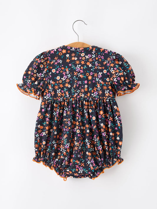 Fall Orange Floral Baby Bubble
