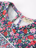 Load image into Gallery viewer, Blue Bow Floral Smocked Girl Bloomer Set
