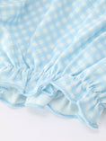 Load image into Gallery viewer, Blue Bow Floral Smocked Girl Bloomer Set
