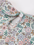 Load image into Gallery viewer, Sage Green Bow Floral Smocked Girl Dress
