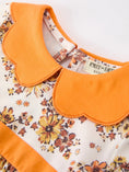 Load image into Gallery viewer, Fall Orange Floral Baby Bubble Petals Collar
