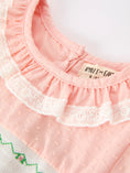 Load image into Gallery viewer, Western Horse Embroidery Girls Dress Lace Petals Collar Puff Sleeve
