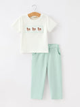 Load image into Gallery viewer, Western Horse Embroidery Boys Set T Shirt Pants Outfit
