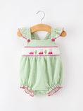 Load image into Gallery viewer, Western Boots Cactus Girls Romper Stripe Ruffle Strap
