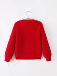 Load image into Gallery viewer, Red Christmas Girls “merry” Pullover Sweater
