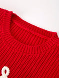 Load image into Gallery viewer, Red Christmas Girls “merry” Pullover Sweater
