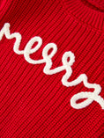 Load image into Gallery viewer, Red Christmas Girls “merry” Knit Baby Romper
