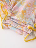 Load image into Gallery viewer, Yellow Bow Smocked Floral Baby Bubble
