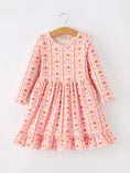 Load image into Gallery viewer, Halloween Thanksgiving Pumpkin Bow Pocket Girls Dress
