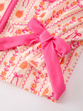 Load image into Gallery viewer, Halloween Thanksgiving Pumpkin Bow Girls Pajama Set
