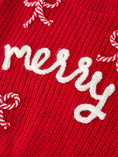 Load image into Gallery viewer, Christmas Candy Cane Merry Knit Baby Romper
