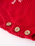 Load image into Gallery viewer, Christmas Candy Cane Merry Knit Baby Romper
