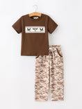 Load image into Gallery viewer, Duck Embroidery Camo Boy Pant Set
