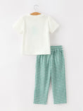 Load image into Gallery viewer, Western Plaid Horse Embroidery Boy Pants Set
