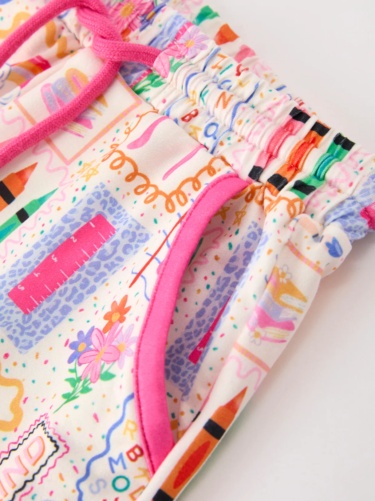 PREORDER Back to School Print Girl Short Set Scallop Hem