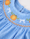 Load image into Gallery viewer, Halloween Thanksgiving Pumpkin Smocked Bubble Romper
