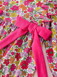 Load image into Gallery viewer, Hot Pink Bow Floral Girl Bubble Romper
