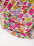 Load image into Gallery viewer, Hot Pink Bow Floral Girl Bubble Romper
