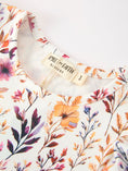 Load image into Gallery viewer, Fall Floral Puff Sleeve Ruffle Girls Dress
