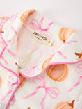Load image into Gallery viewer, Halloween Thanksgiving Pumpkin Bow Fur Pajama Set
