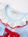 Load image into Gallery viewer, Christmas Santa Bow Plaid Girls Dress
