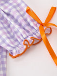 Load image into Gallery viewer, Halloween Ghost Plaid Bow Scallop Girls Dress

