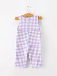 Load image into Gallery viewer, Halloween Ghost Plaid Smocked Baby Boy Romper
