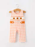 Load image into Gallery viewer, Halloween Pumpkin Plaid Boys JonJon

