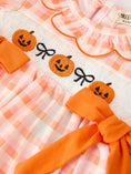 Load image into Gallery viewer, Halloween Pumpkin Plaid Girls Bloomer Set
