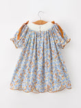 Load image into Gallery viewer, Fall Floral Smocked Girls Dress
