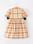 Load image into Gallery viewer, Halloween Plaid Smocked Girls Dress
