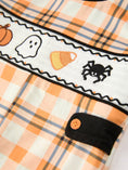 Load image into Gallery viewer, Halloween Plaid Boys JonJon Romper
