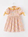 Load image into Gallery viewer, Halloween Pumpkin Floral Girls Dress
