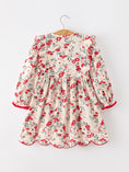 Load image into Gallery viewer, Fall Floral Bow Girls Twirl Dress

